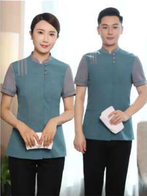 保潔服定制 舒適保潔服男女士夏季 藍